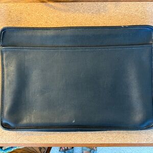 Vintage Coach! Black leather document case/portfolio.